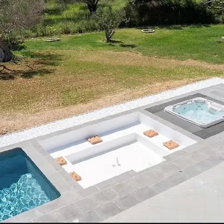 Villa Wonderful Leivathos | Azure Skies | 4 Bedrooms | Furnished Terrace With Private Pool & Hot Tub | Bbq |