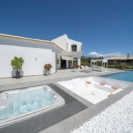 Villa Wonderful Leivathos | Azure Skies | 4 Bedrooms | Furnished Terrace With Private Pool & Hot Tub | Bbq |